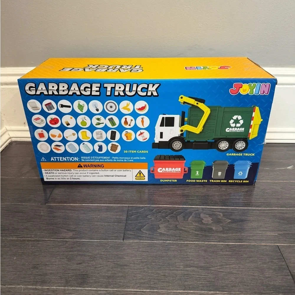 NWT Joyin Friction Powered Garbage Truck Toy 35 Pieces Boys Girls Toddler Kid